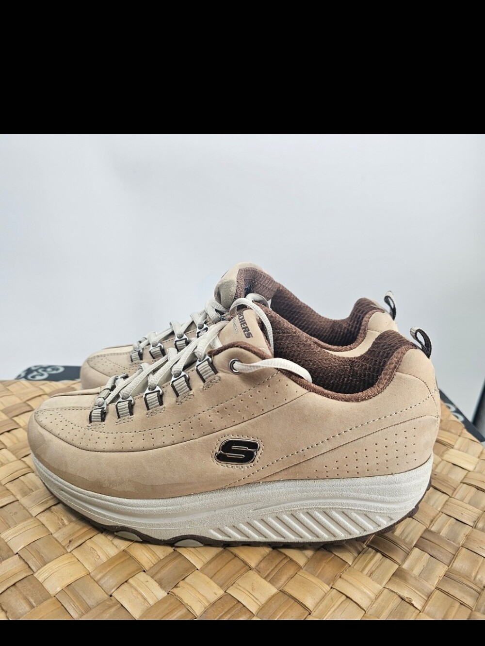 Skechers Beige Shape-Ups Sneakers Size 8